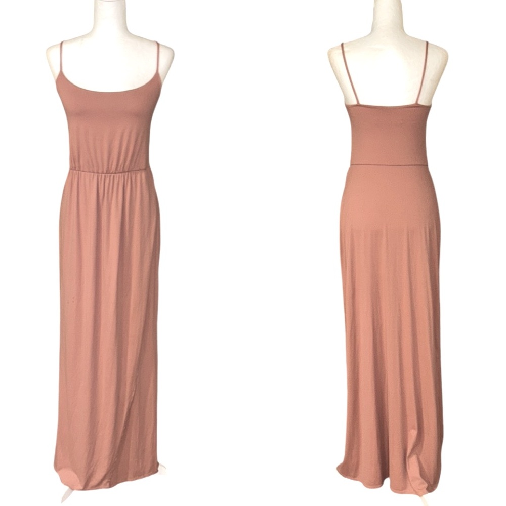 Susana Monaco Draped Blouson Faux Wrap Maxi Tank Slip Dress - S